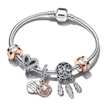Beads Charm Bracelets DIY Silver Snake Chain Bracelets For Women