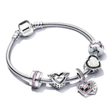 Beads Charm Bracelets DIY Silver Snake Chain Bracelets For Women