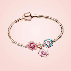 Daisy Charm Bracelets Beaded Bangle Jewelry Gift