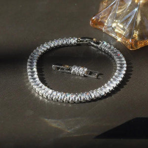 Korea Jewelry Zircon Silver Bracelet Women Prom Party Accessories
