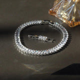 Korea Jewelry Zircon Silver Bracelet Women Prom Party Accessories