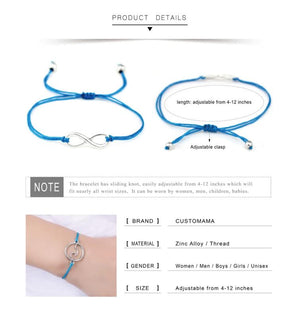 Navy Nautical Adjustable Bracelets for Women Men Boys Girls