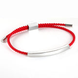 Love Shape Charm Stainless Steel Bracelet Red Rope Thread String Bracelet