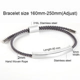 Love Shape Charm Stainless Steel Bracelet Red Rope Thread String Bracelet