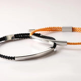 Love Shape Charm Stainless Steel Bracelet Red Rope Thread String Bracelet