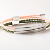 Love Shape Charm Stainless Steel Bracelet Red Rope Thread String Bracelet