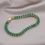 Green Crystal Zircon Bracelet Women's Work Accessories