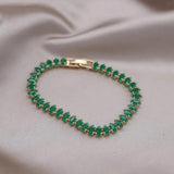 Green Crystal Zircon Bracelet Women's Work Accessories