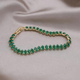 Green Crystal Zircon Bracelet Women's Work Accessories