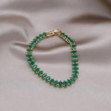 Green Crystal Zircon Bracelet Women's Work Accessories