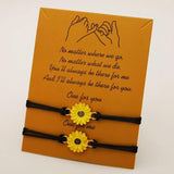 Sea Turtle Tortoise Sunflower Bracelets Adjustable Rope Unisex Jewelry