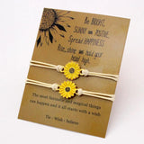 Sea Turtle Tortoise Sunflower Bracelets Adjustable Rope Unisex Jewelry