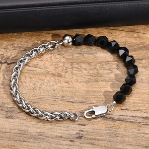 Men Chain Bracelet Stainless Steel Wheat Links Bangle