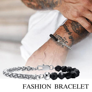 Men Chain Bracelet Stainless Steel Wheat Links Bangle