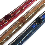 Druzy Stone Leather Wrap Bracelet Boho Cuff Bangle