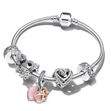 Silver Dream Catcher Crystal Charm Bracelet for Women