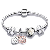 Silver Dream Catcher Crystal Charm Bracelet for Women