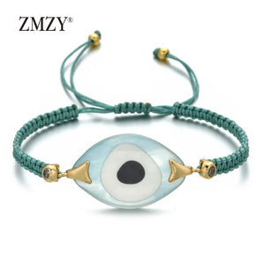 Boho Evil Eye Charm Crystal Bracelet for Women