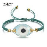 Boho Evil Eye Charm Crystal Bracelet for Women