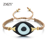 Boho Evil Eye Charm Crystal Bracelet for Women