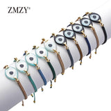 Boho Evil Eye Charm Crystal Bracelet for Women