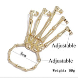 Skull Fingers Wristband Metal Skeleton Bracelet For Women Halloween Party