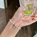 Pearl Bee Pendant Charm Bracelet for Women's Girls