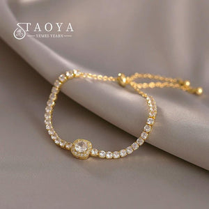 Adjustable Zircon Charm Bracelet for Women