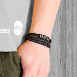 Vintage National Style Jewelry Stainless-Steel Bracelet for Men