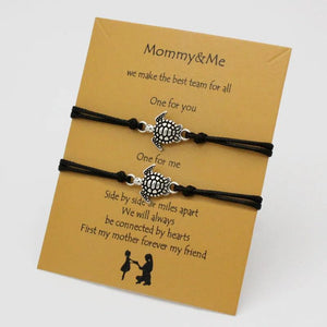 Sea Turtle Tortoise Bracelets Mother Daughter Mommy Adjustable Rope