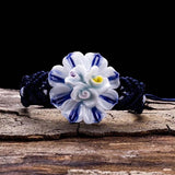 Hand-knitted Flowers Ceramic Bracelets for Women