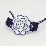 Hand-knitted Flowers Ceramic Bracelets for Women