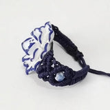 Hand-knitted Flowers Ceramic Bracelets for Women