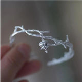 Vintage Silver Flower Bracelet Temperament Bell Opening Bracelet