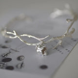 Vintage Silver Flower Bracelet Temperament Bell Opening Bracelet
