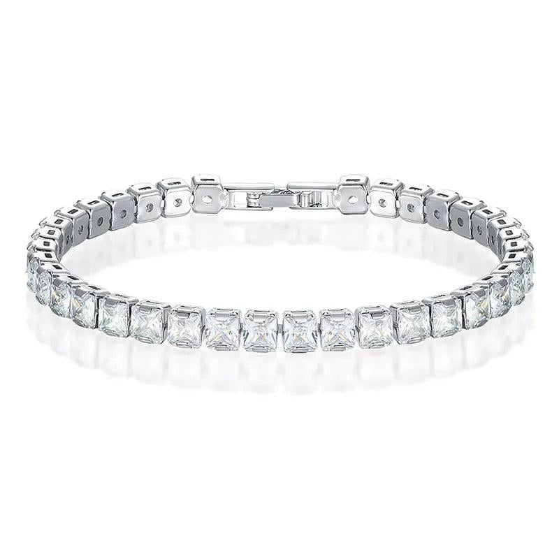 0.25ct Square CZ Tennis Bracelet Wedding Jewelry UB0178A