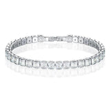 0.25ct Square CZ Tennis Bracelet Wedding Jewelry UB0178A