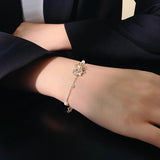 Pink Zircon Heart Pearl Bracelets for Women