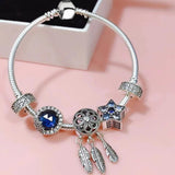Hot Charm Ladies Bracelets DIY Star & Feather Beads Charms Bracelets