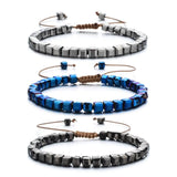 3pcs Mixed Crystal Glass Stone Beads Bracelet Friendship Bracelets for Women