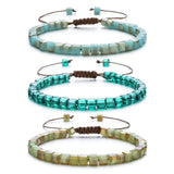 3pcs Mixed Crystal Glass Stone Beads Bracelet Friendship Bracelets for Women