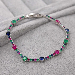 White Zircon Bracelet for Women's Anniversary Birthday