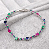 White Zircon Bracelet for Women's Anniversary Birthday