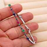 White Zircon Bracelet for Women's Anniversary Birthday