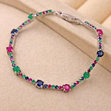 White Zircon Bracelet for Women's Anniversary Birthday