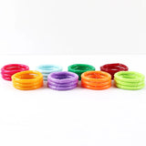 3Pcs Acrylic Bamboo Bracelets Vintage Resin Beads Charm Brace