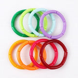 3Pcs Acrylic Bamboo Bracelets Vintage Resin Beads Charm Brace