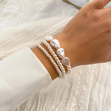 Romantic Multi-layer Pearl Bracelet Wide Bracelet For Women