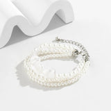 Romantic Multi-layer Pearl Bracelet Wide Bracelet For Women