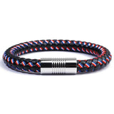 Hot Spain/Russia Flag Rope Leather Bracelet Colorful Magnet Bracelets&Bangles